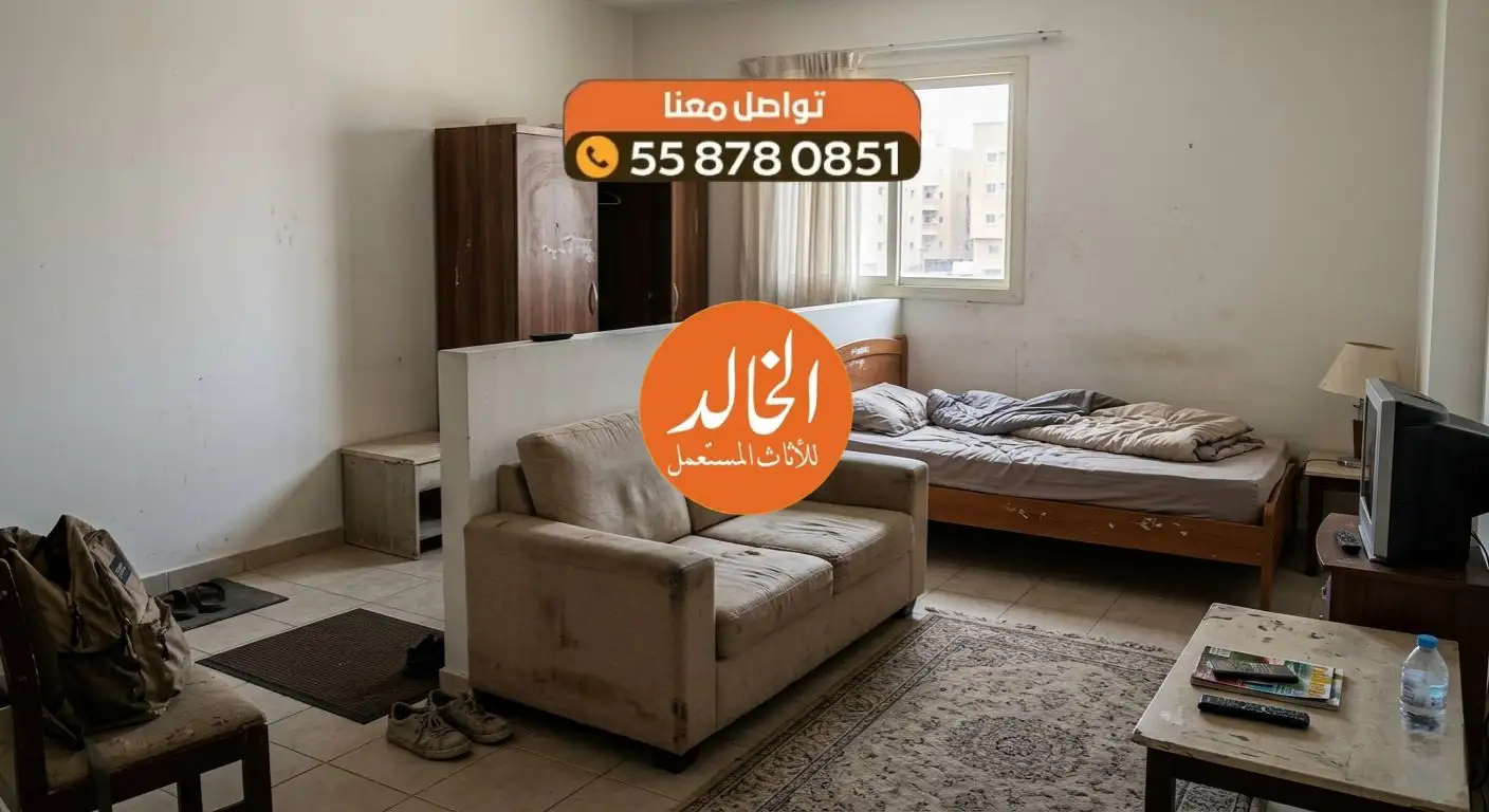 سيولة فورية 2026: أفضل خدمة شراء أثاث حي الحزم جنوب الرياض شركة الخالد للمستعمل