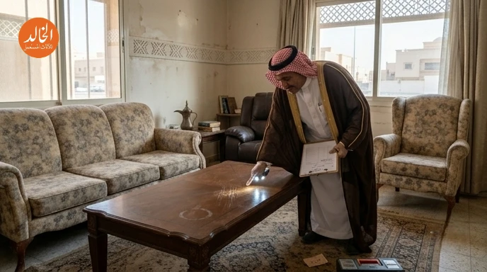 فحص طاولة مستعملة لشرائها من العميل